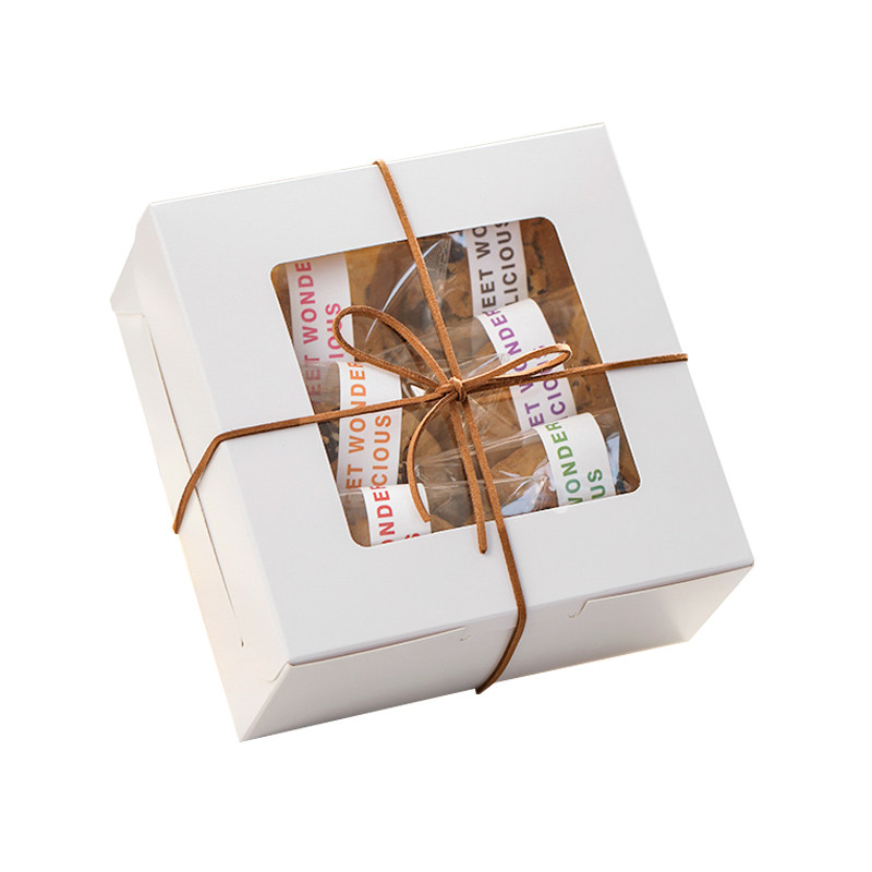 ins白色开窗点心包装盒烘焙曲奇马卡龙糖霜饼干玛德琳小蛋糕礼盒,淘宝优惠券,粉丝福利购,淘宝优惠卷