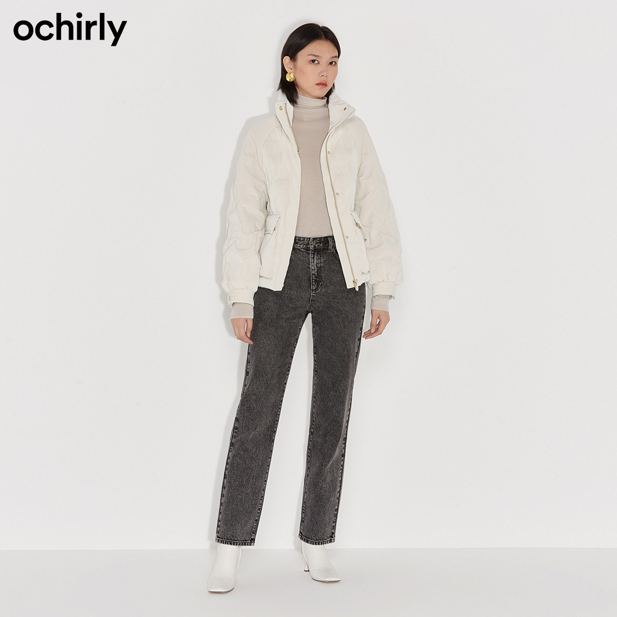 ochirly欧时力2021新款字母羽绒服 ochirly羽绒服