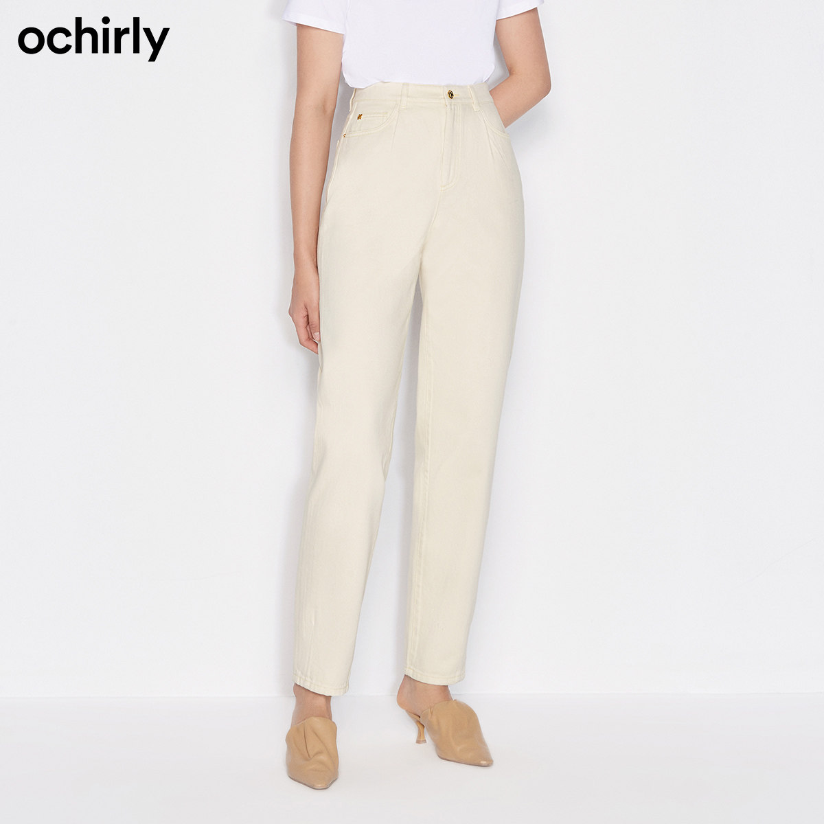 黑标系列欧时力春季新品纯棉牛仔裤 ochirly牛仔裤