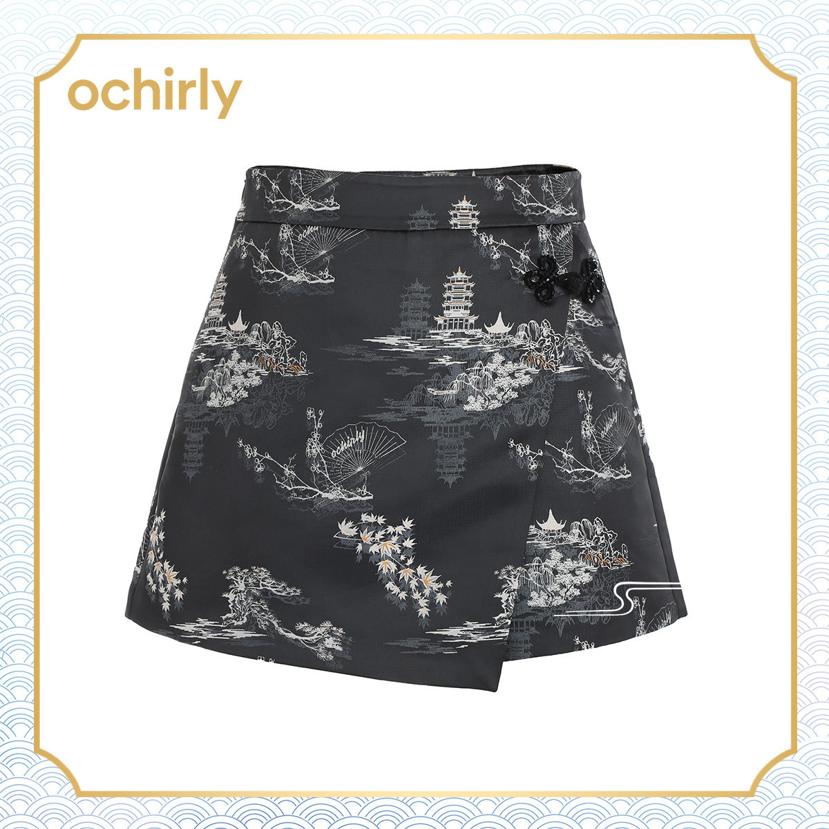 国风系列欧时力2022新款春装女裙裤 ochirly休闲裤