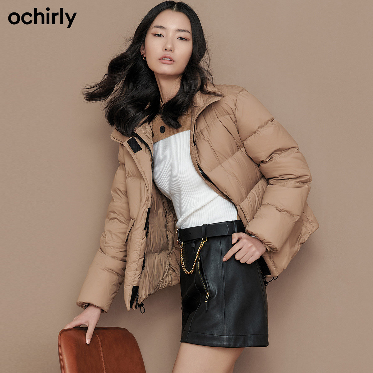 欧时力2021新款秋冬立领短款防风 ochirly羽绒服