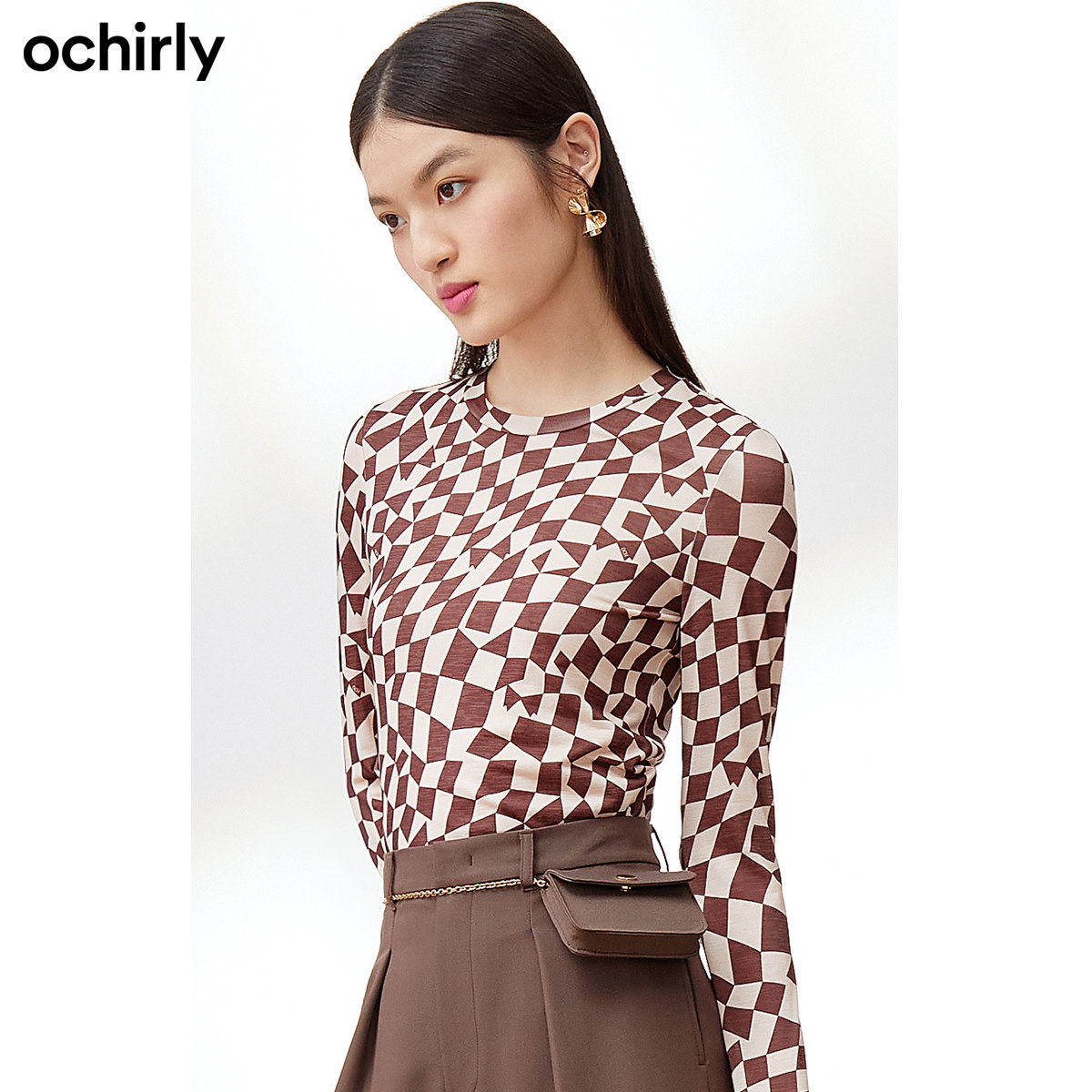ochirly欧时力长袖女2022新款t恤 ochirlyT恤