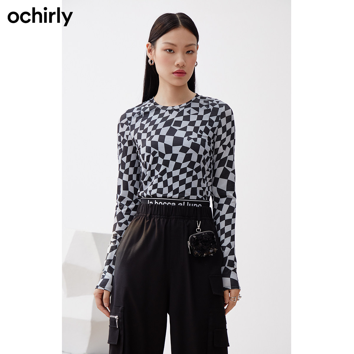 ochirly欧时力长袖女2022新款t恤 ochirlyT恤