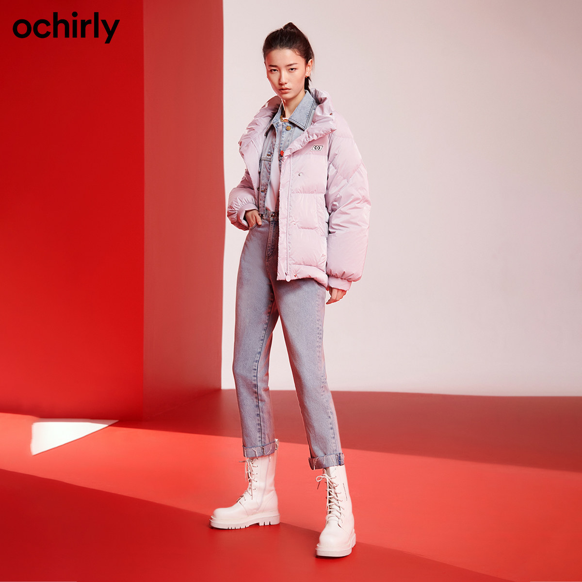 【免定金】欧时力2021新款秋冬立领 ochirly羽绒服