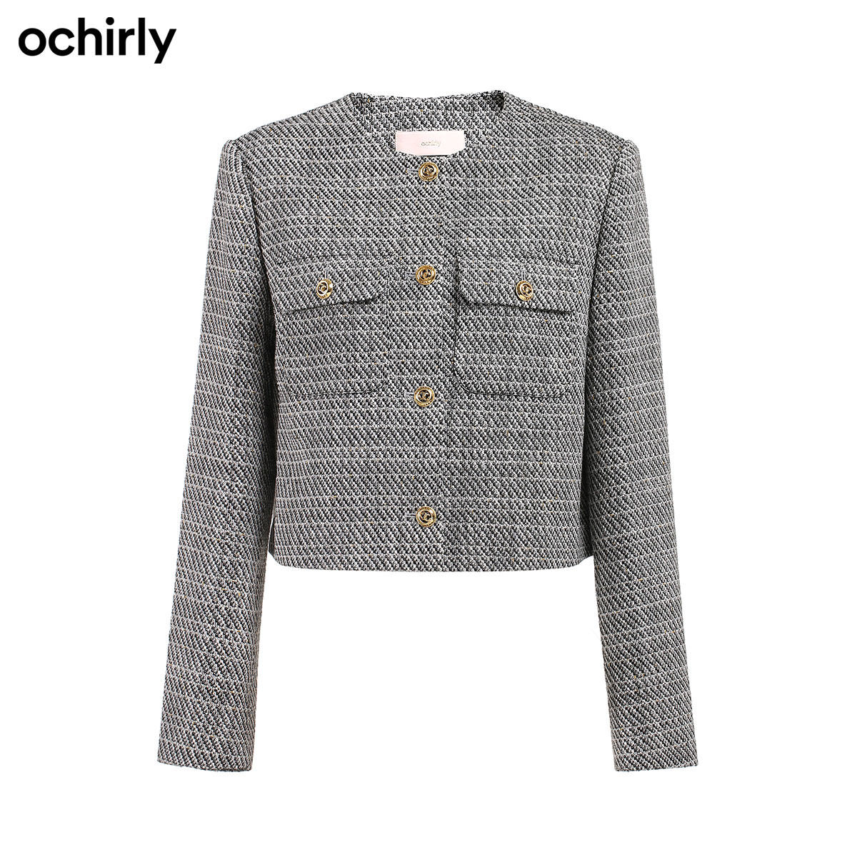 【2件9折】欧时力ce风金丝纱小香风 ochirly短外套