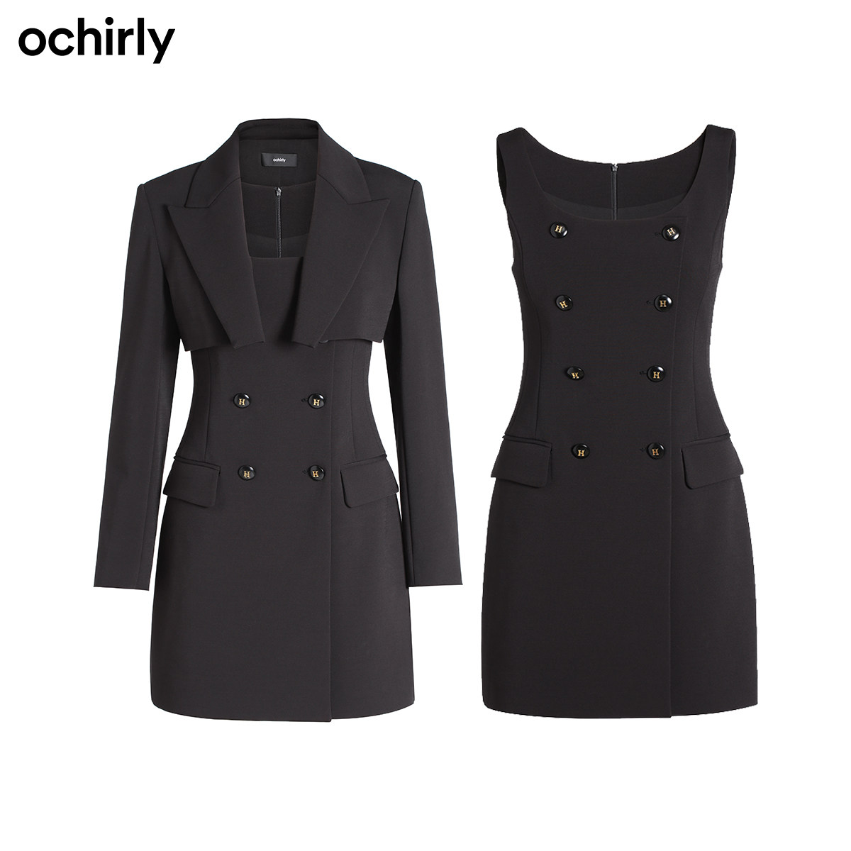 2件9折欧时力2022新款春装连衣裙 ochirly连衣裙