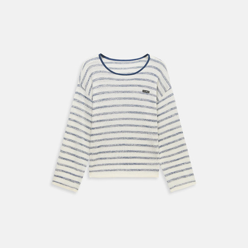 【新品】OCHIRLY欧时力 针织衫2026春莱赛尔亚麻条纹轻薄空调罩衫 - 图3