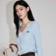 OCHIRLY wool pit striped knitted jacket