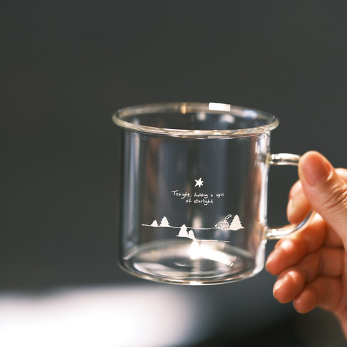 握一杯星光｜原创耐高温玻璃杯牛奶咖啡杯饮料果汁杯水杯泡茶杯 - 图3