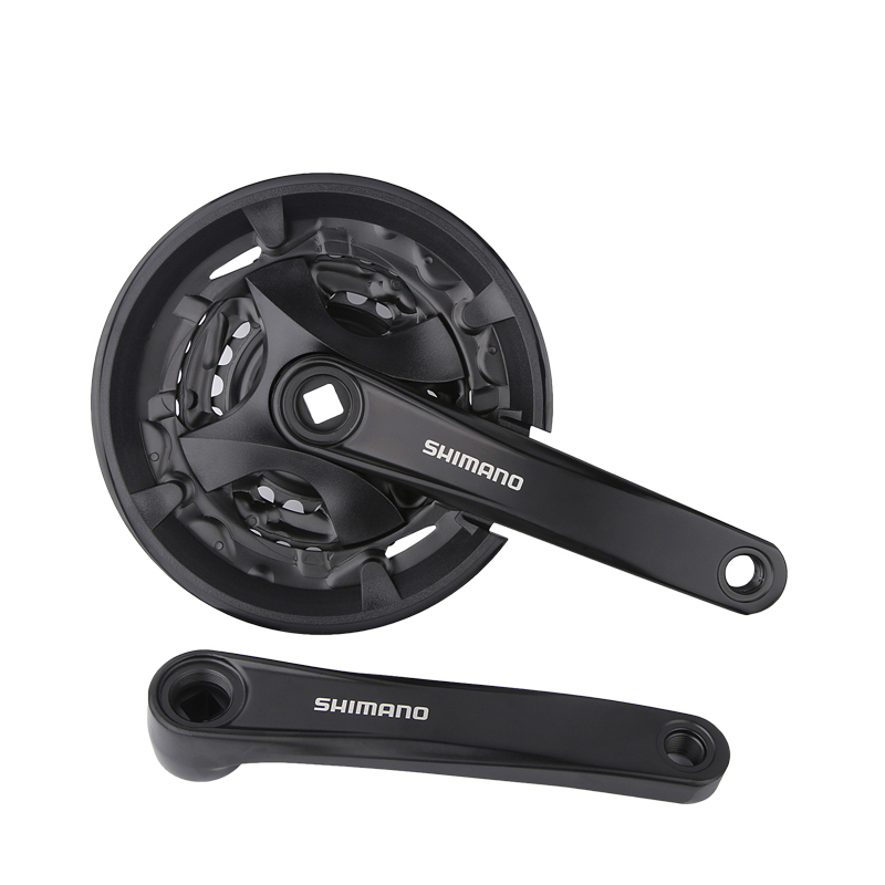 正品禧玛诺SHIMANO FC-MT101牙盘山地自行车7 8 9速三片方孔齿盘 - 图3