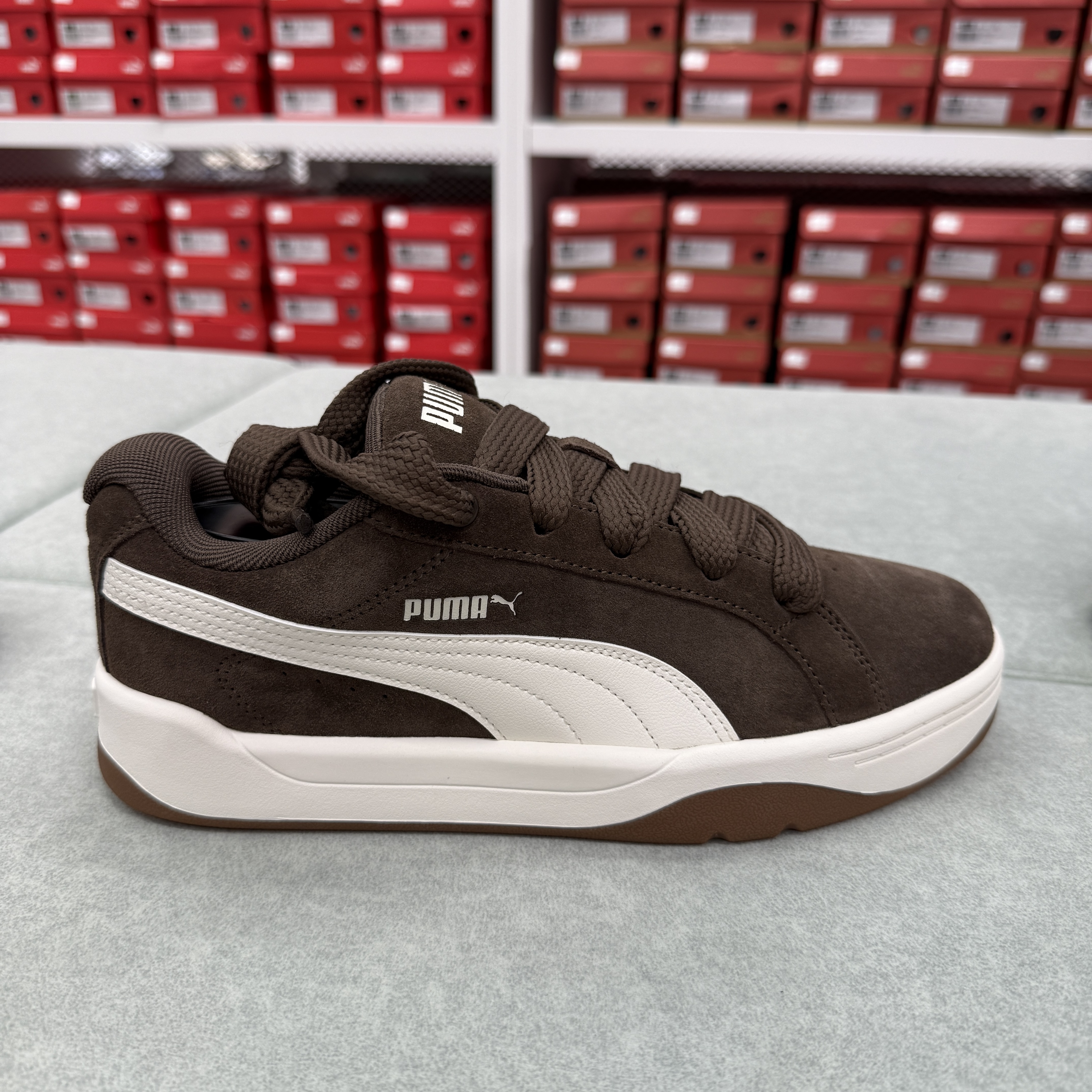 PUMA彪马经典复古休闲面包板鞋男女黑白滑板鞋PARK406826/407867 - 图2