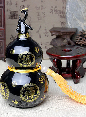 三宝石葫芦摆件缠枝莲宝葫芦