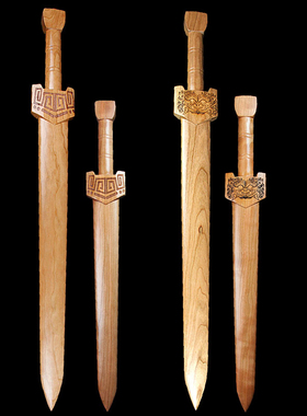 客厅玄关支架摆件桃木剑