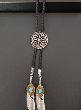 纯铜皮绳方佑镂空中国风雕刻男