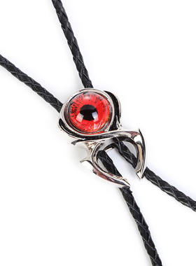 短袖合金原创设计风红色宝石吊坠