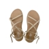 Lin Xianshen 2019 mới sandal đế bằng nữ mùa hè hoang dã đơn giản phiên bản tiếng Hàn của giày đế mỏng dây đan - Sandal sandal đế cao Sandal