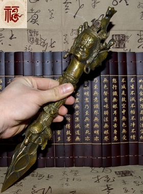 全铜客厅中式马头明王金刚撅