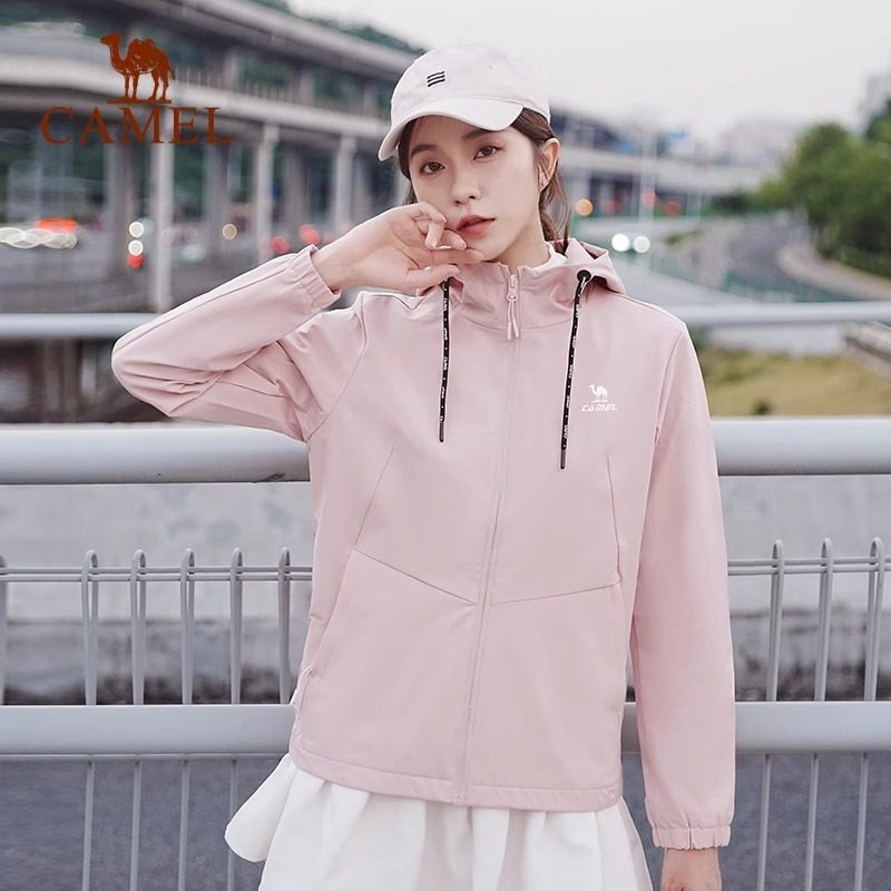 骆驼运动外套女装跑步上衣休闲风衣茄克新款春秋薄绒防风夹克女,淘宝优惠券,粉丝福利购,淘宝优惠卷