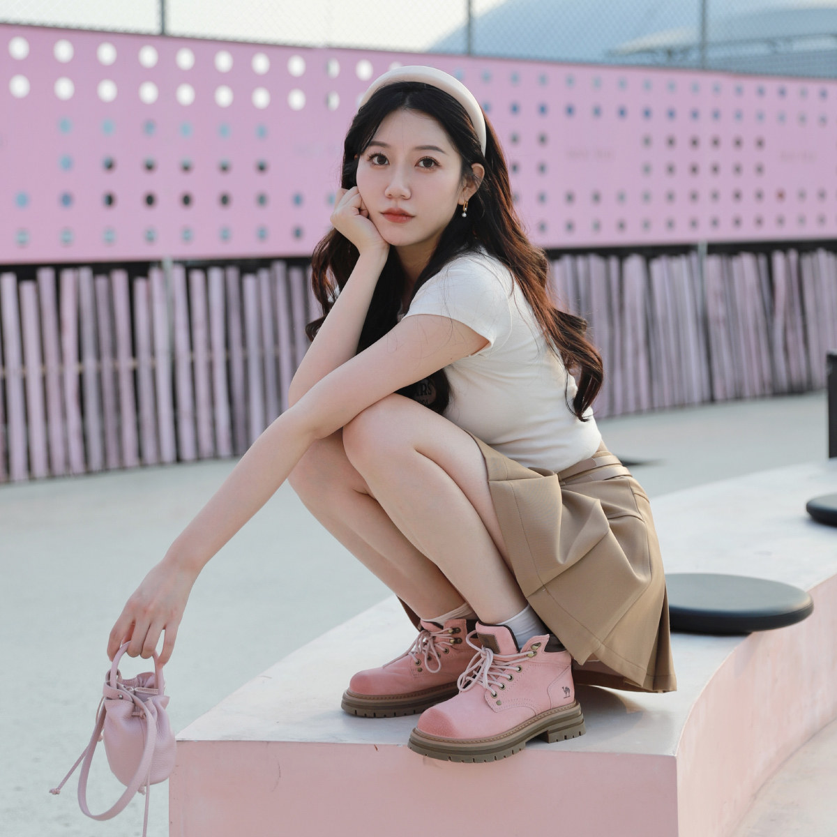 骆驼山丘大黄靴新款夏季厚底靴子登山鞋工装靴短靴马丁靴女鞋,淘宝优惠券,粉丝福利购,淘宝优惠卷