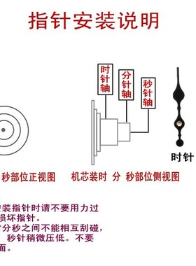 diy金色十字绣电子钟表针指针