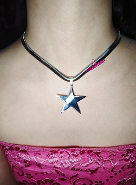 原创设计手作y2k原宿辣妹个性蛇骨链重工十字架星星项链轻小众奢