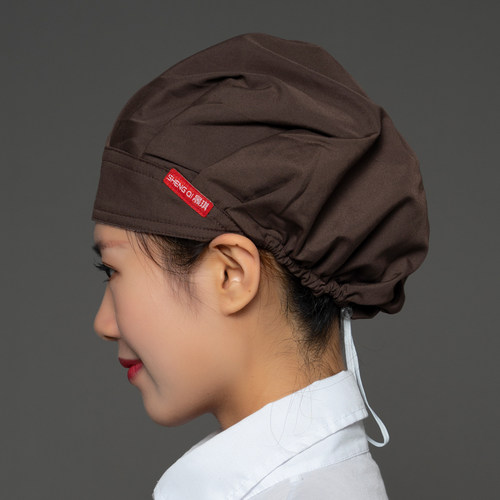 厨师帽女可调节做饭防油烟卫生护士工作厨师帽子防掉发美容帽子冬 - 图0