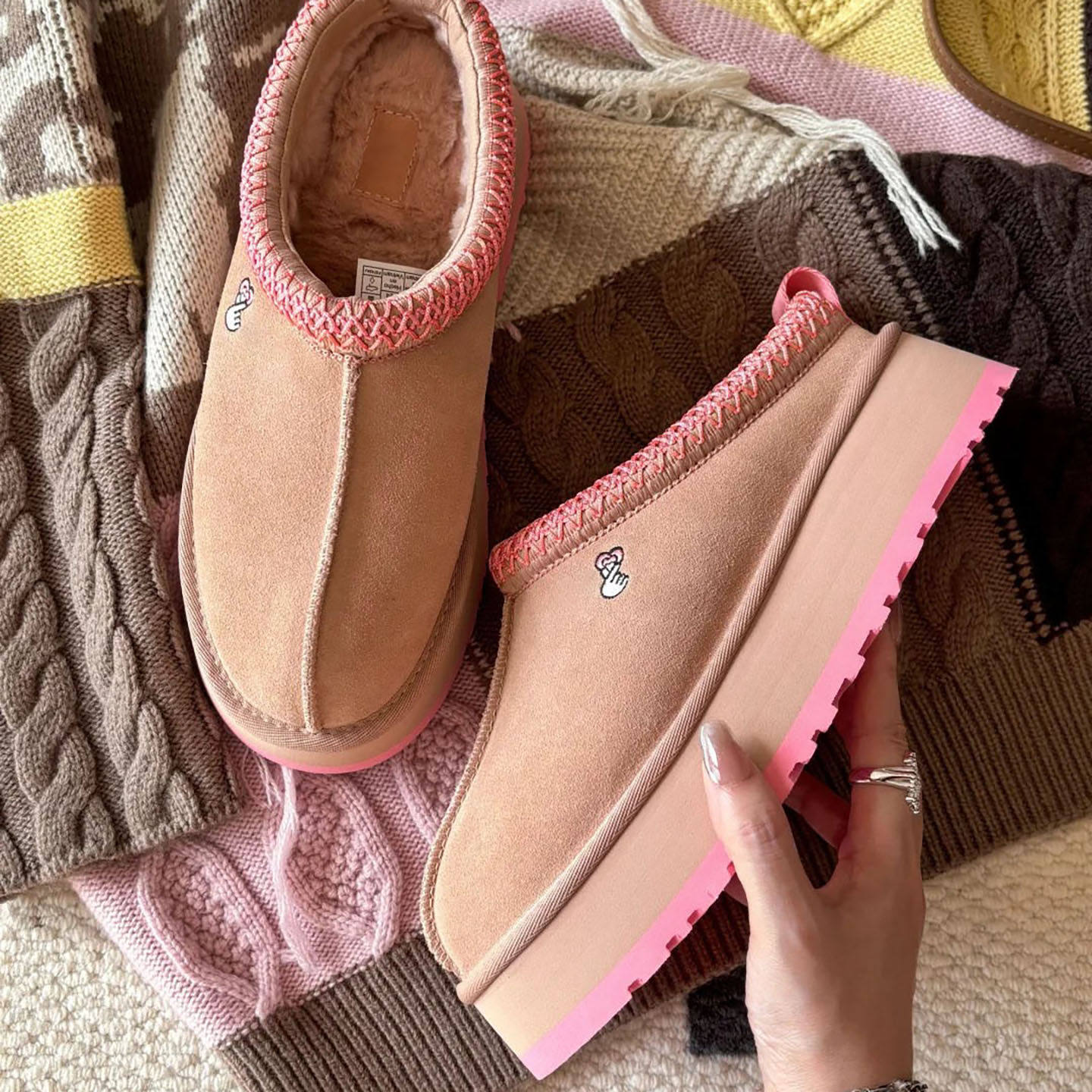 包头一脚蹬厚底懒人毛毛乐福鞋女25秋冬新款保暖外穿半拖雪地棉鞋,淘宝优惠券,粉丝福利购,淘宝优惠卷