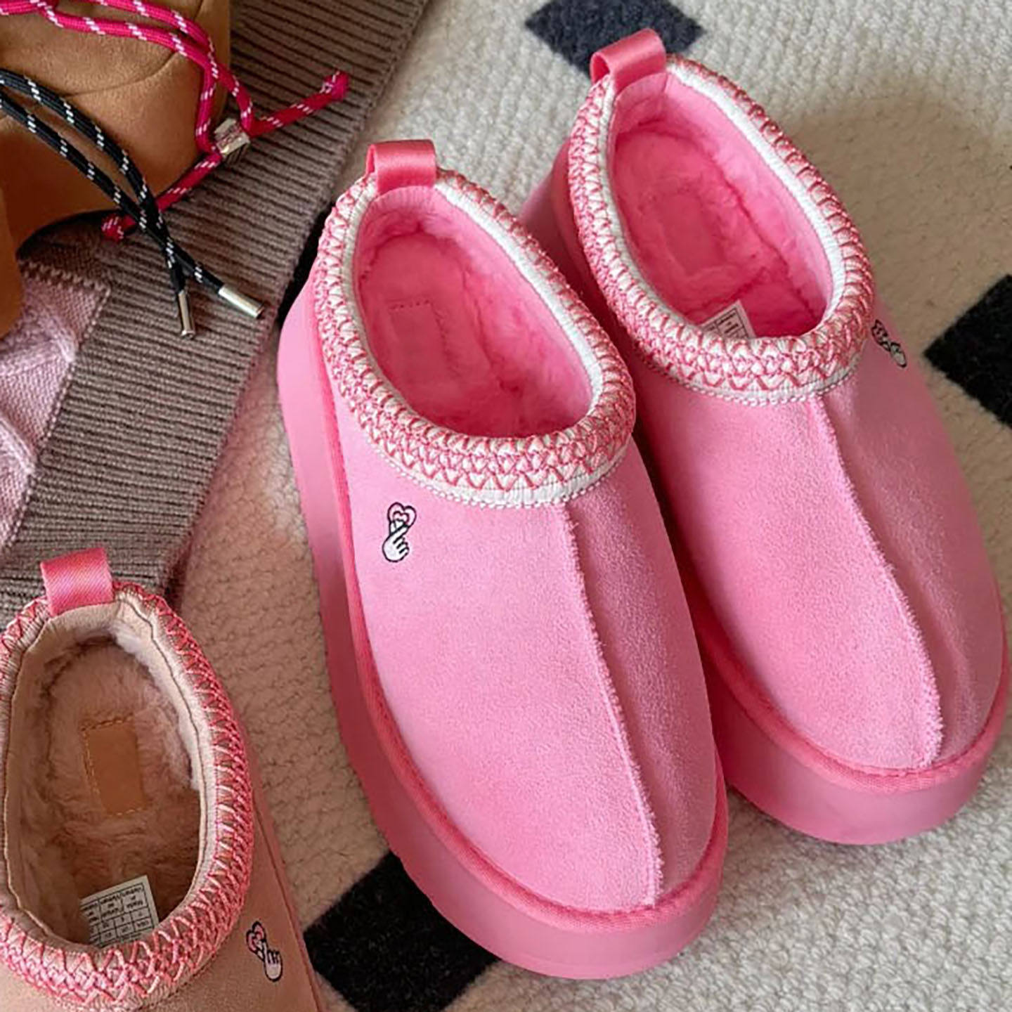 包头一脚蹬厚底懒人毛毛乐福鞋女25秋冬新款保暖外穿半拖雪地棉鞋,淘宝优惠券,粉丝福利购,淘宝优惠卷