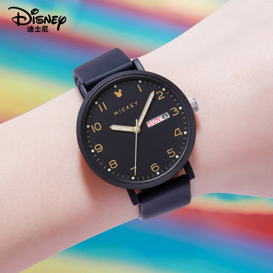 迪士尼手表女款初中高中学生考试专用女生女孩青少年高颜值公务员