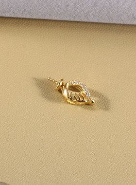 清新时尚镂空珍珠配件S925纯银