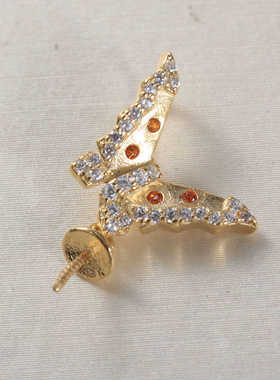 DIY精致时尚镶钻吊坠S925纯银