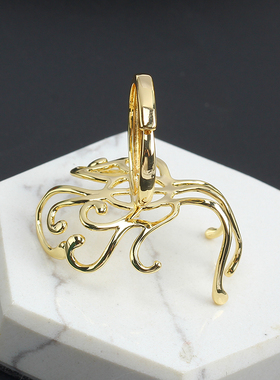 异形开口戒指锆石珍珠空托