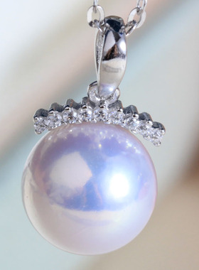 S925纯银清冷风睫毛款珍珠吊坠