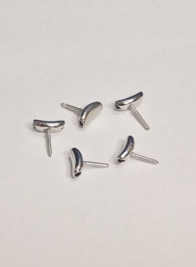 赵露思同款S925银极简弧形珍珠吊坠空托 DIY配件 举例珍珠：10mm