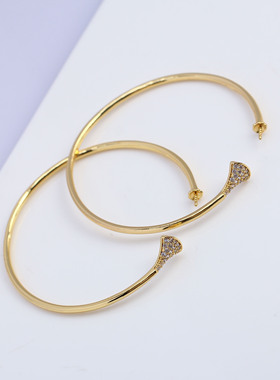 DIY珍珠配件银杏叶手镯空托