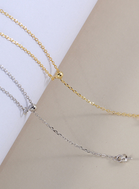 S925纯银天然珍珠锁骨项链简约