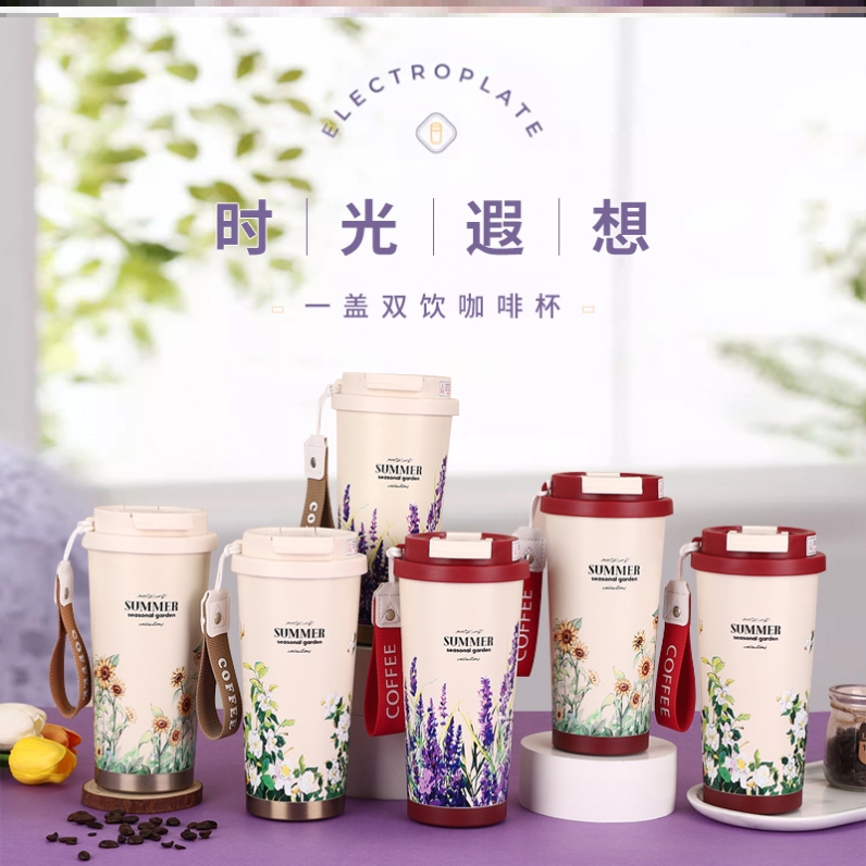 保温杯迷你男士款女士款内胆办公室吸管咖啡杯不锈钢焖茶泡茶学生 - 图0