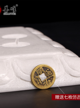 莲花瓣七星雕刻骨灰盒墓地汉白玉