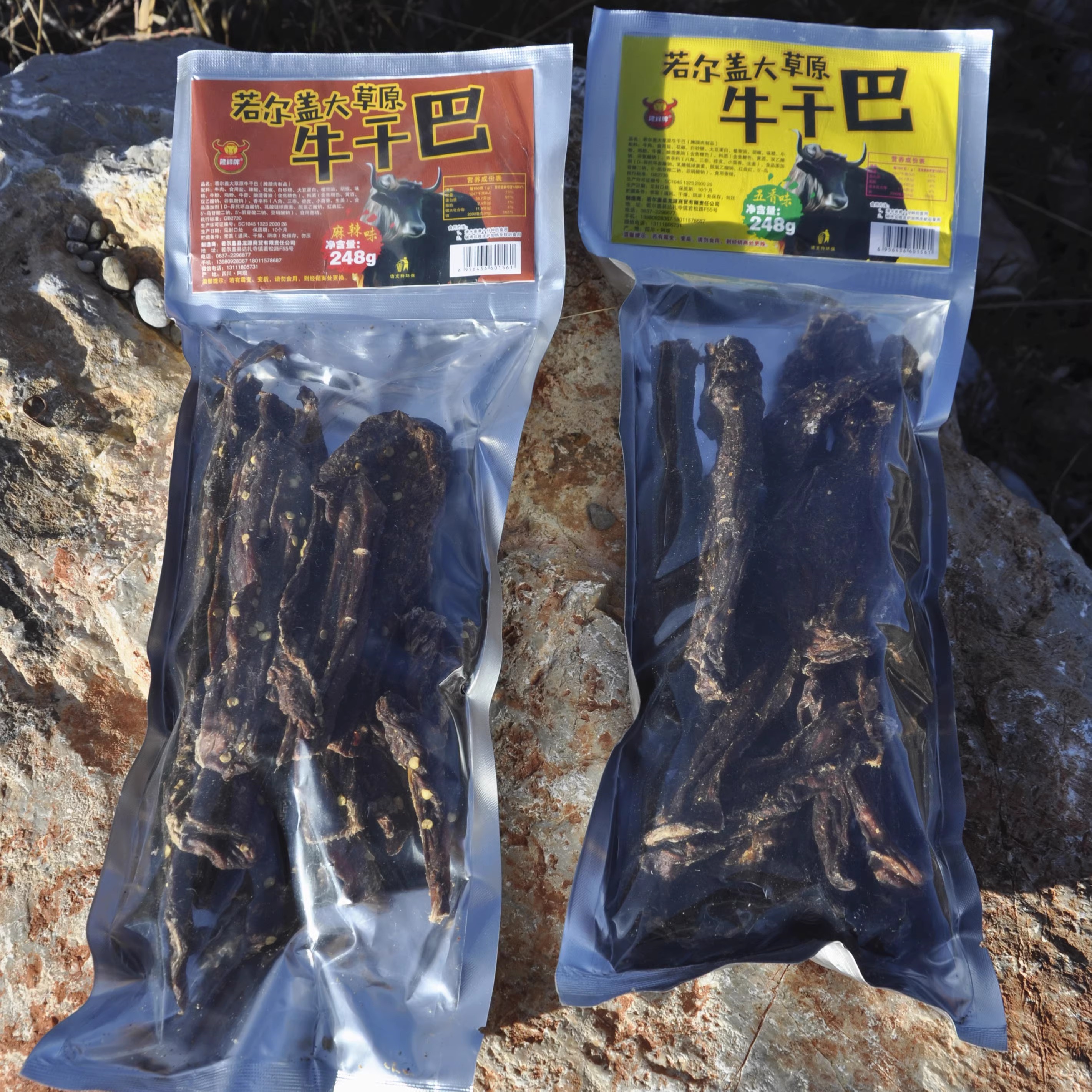 阿坝州特产龙源隆缘牌若尔盖县牛肉干巴风干牛肉248克拒绝刷单 - 图0