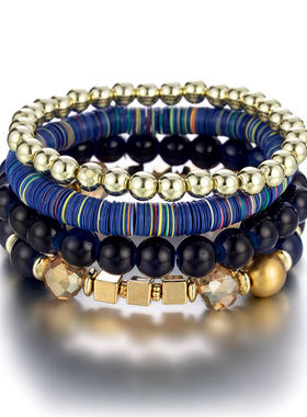 新款女式手饰欧美时尚手链多层