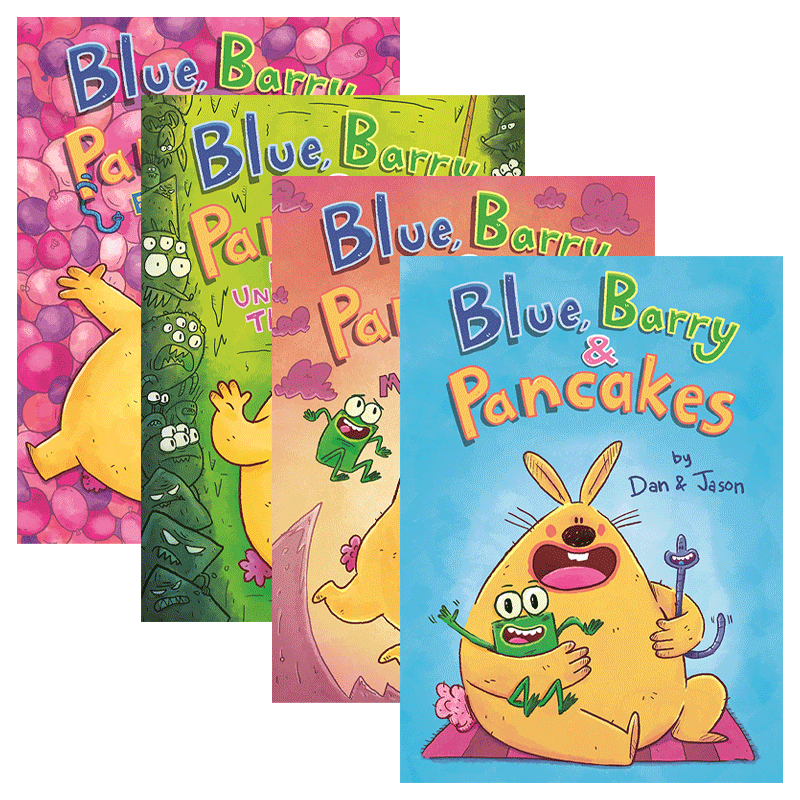 Blue,Barry & Pancakes 兔子、蠕虫和青蛙的故事 4册 精装儿童友谊全彩漫画 - 图1