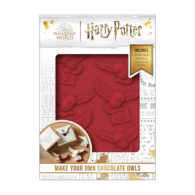 英文原版 Harry Potter Make Your Own Chocolate Owls 哈利波特自制猫头鹰巧克力 硅胶巧克力模和礼盒套装 进口英语原版书籍