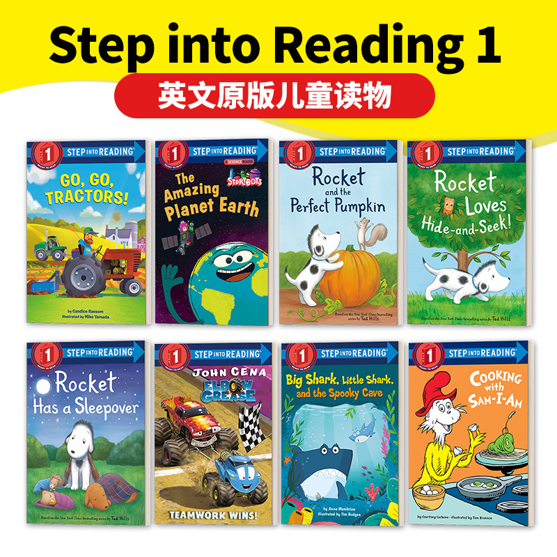 Step into Reading 1美国企鹅兰登经典分级读物 The Amazing Planet Earth StoryBots英文原版儿童读物进口英语书籍-图0