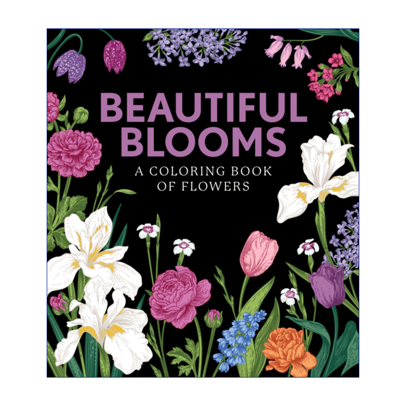 英文原版 Beautiful Blooms A Coloring Book of Flowers 7 美丽的花朵 花朵艺术绘画涂色 英文版 进口英语原版书籍