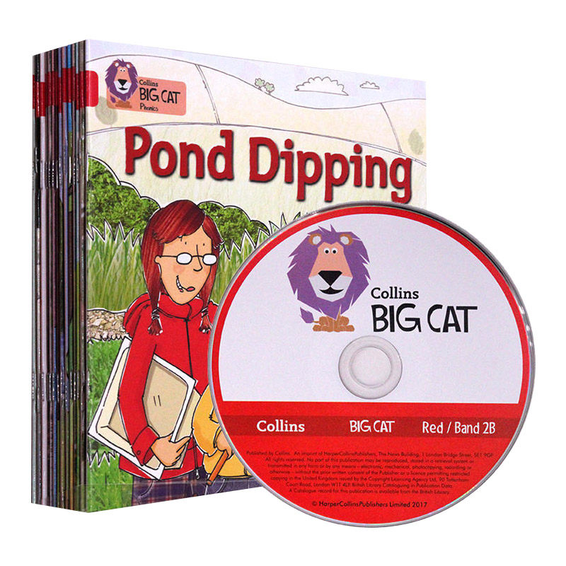 BigCat Phonics Red Band 2 柯林斯大猫自然拼读系列级别2 红色套装AB 28册 附赠2CD 英文原版儿童读物 进口英语书籍