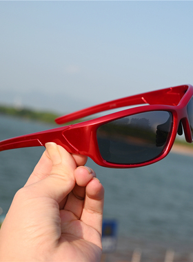 大红色女士跑步太阳镜偏光镜防风镜户外运动小脸防晒骑车墨镜骑行