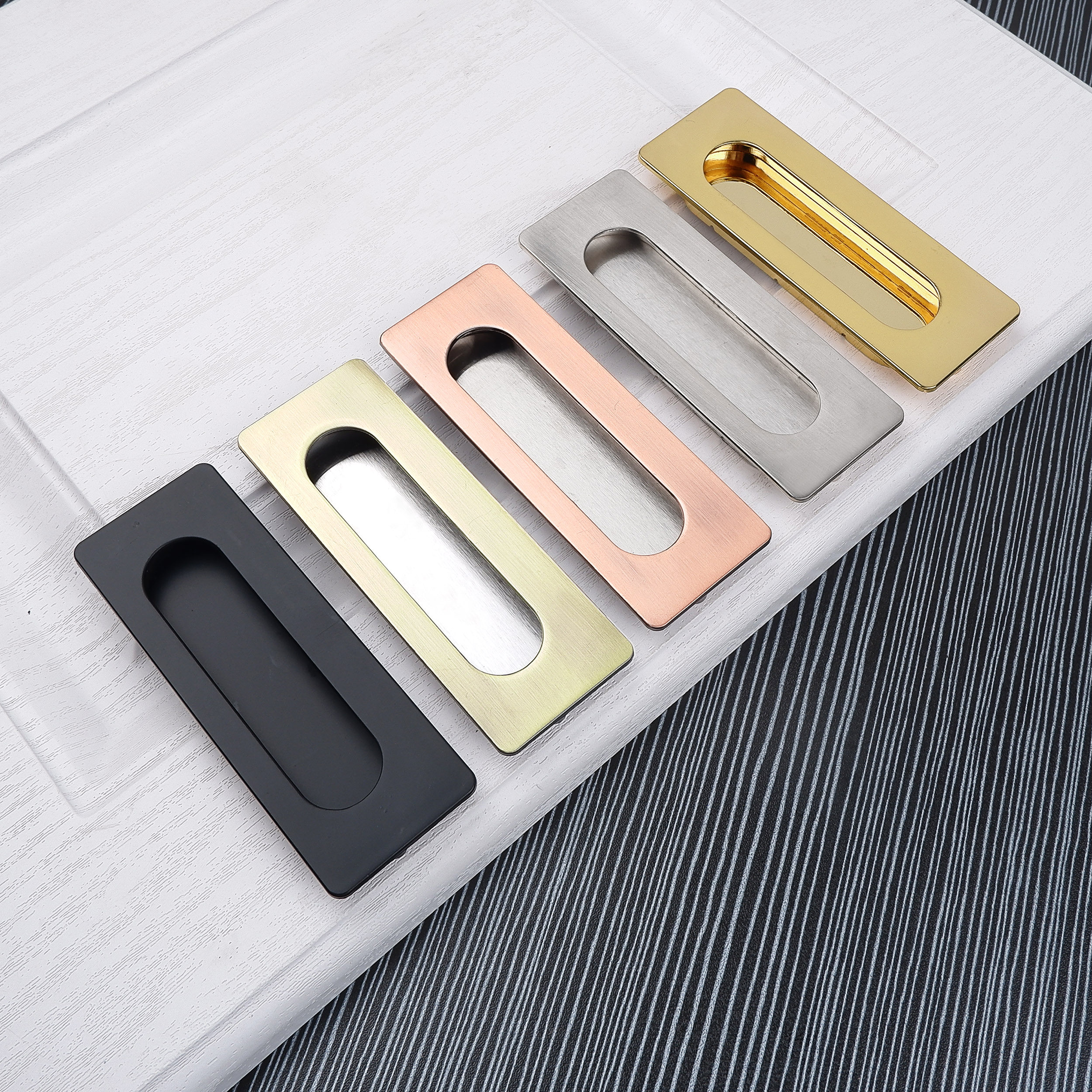 简约内嵌嵌入式橱柜抽屉拉手柜子移门暗装把手衣柜榻榻米隐形扣手