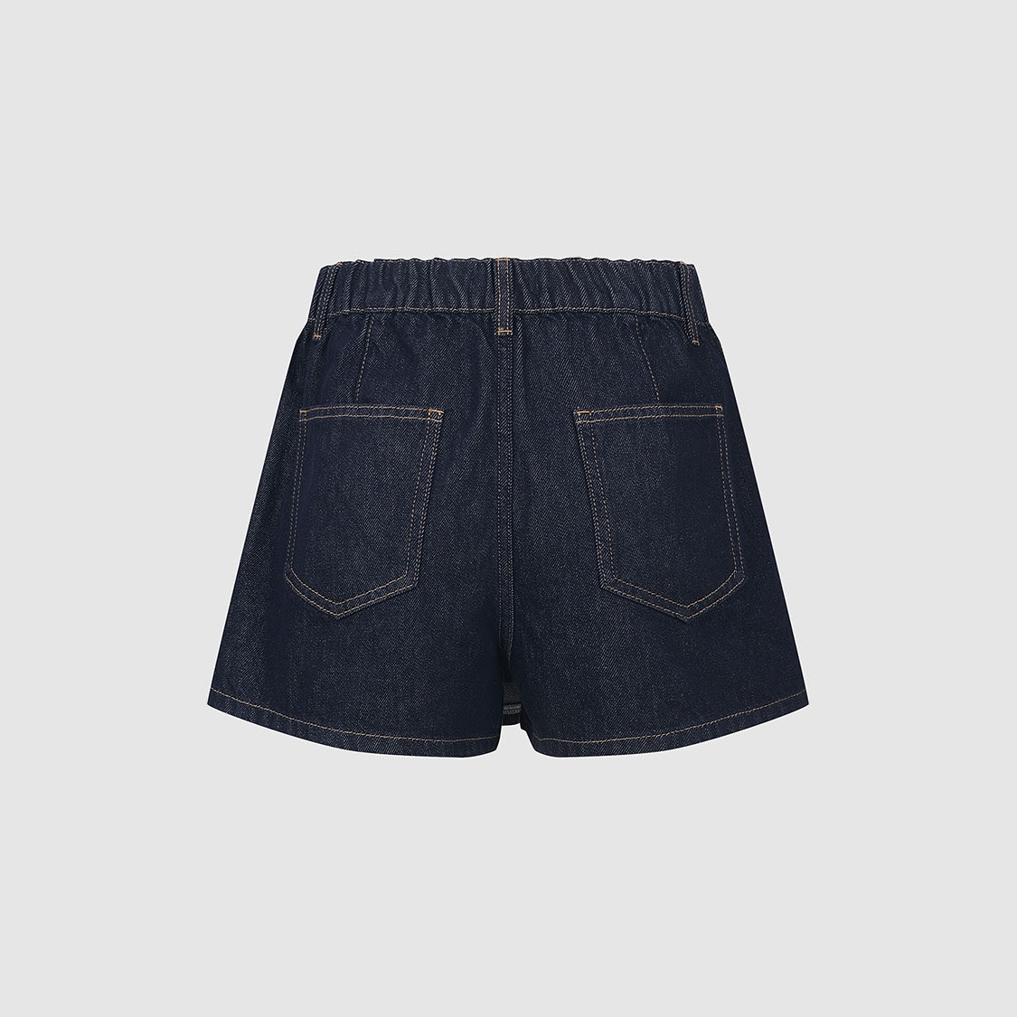 UR国内代购2025夏季女装不规则斜门襟松紧腰牛仔短裤UYU850105 - 图0