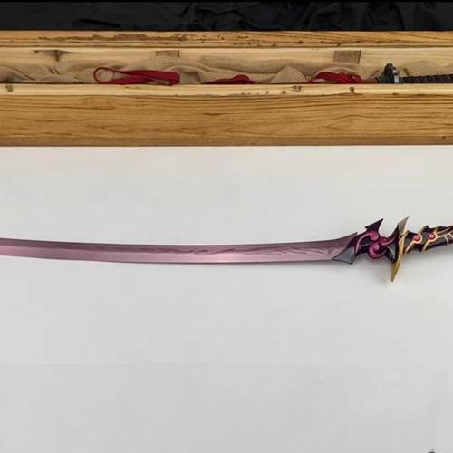 原神同人自制武器模型雷电将军刀梦想一心cosplay 1:1不开刃_虎窝淘