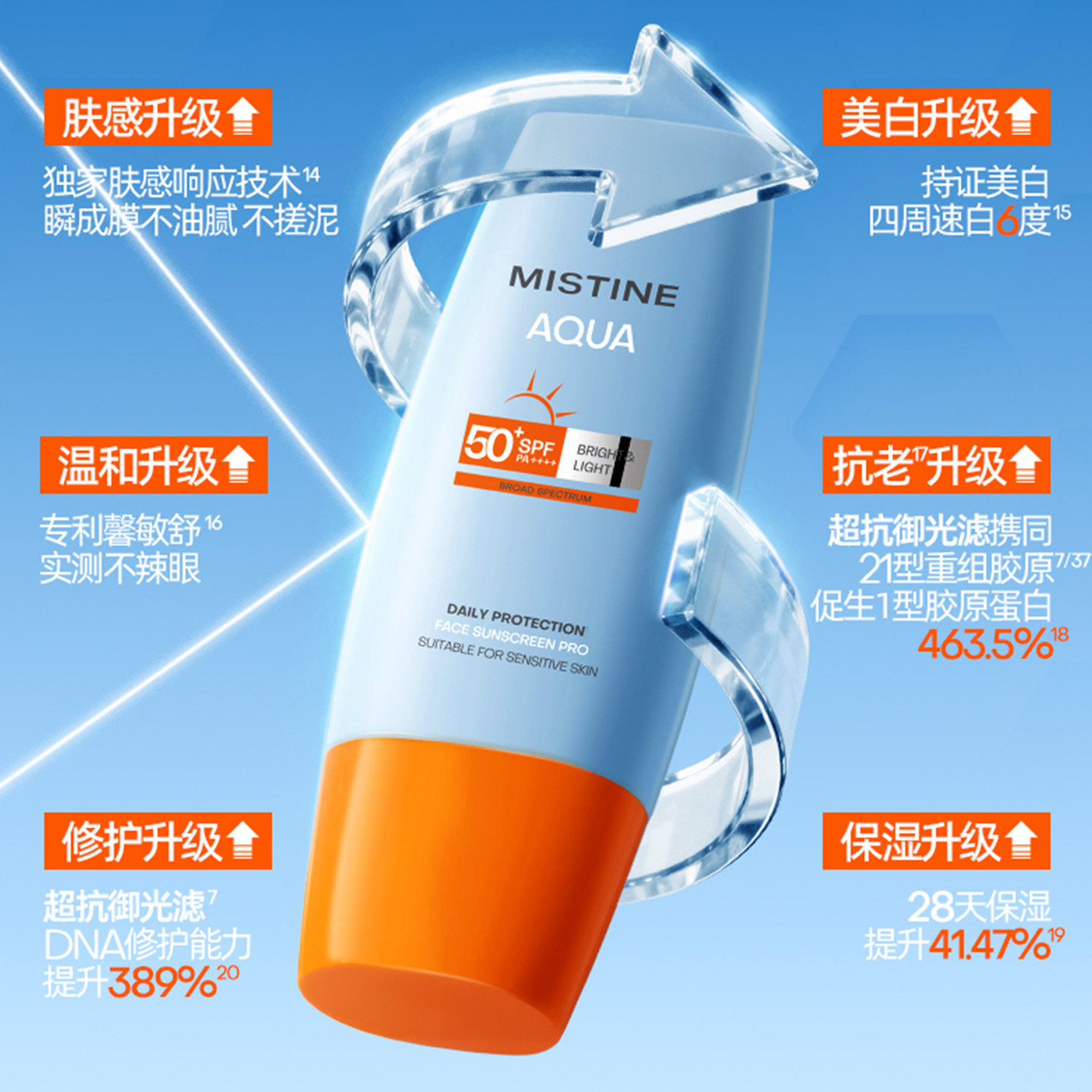 赵露思同款蜜丝婷mistine防晒霜小黄帽学生隔离防紫外线清爽持久